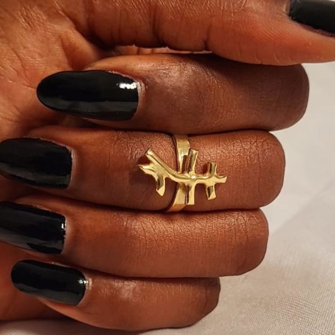 bague phalange Drama bronze