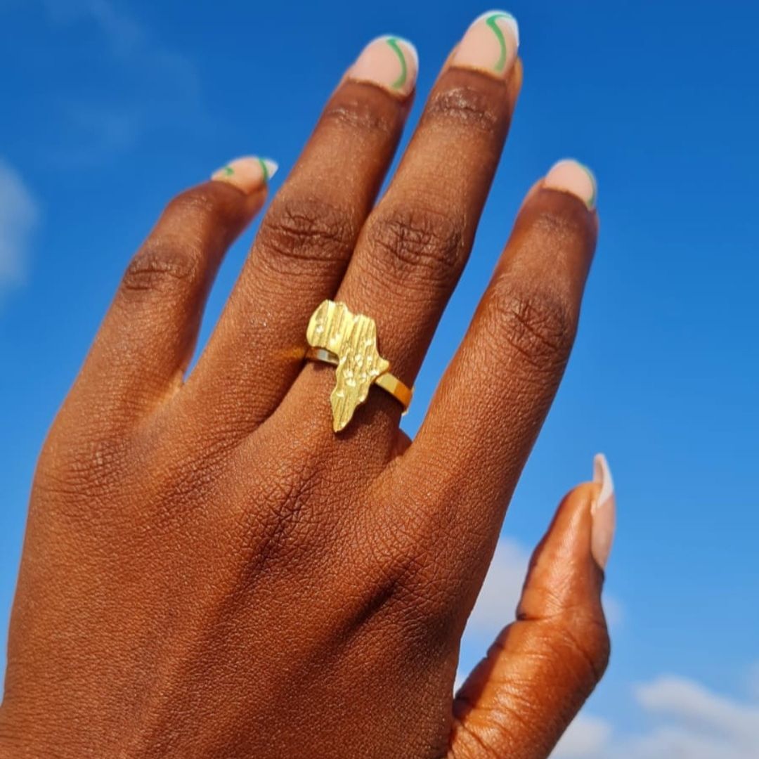 bague mother marbrée mini